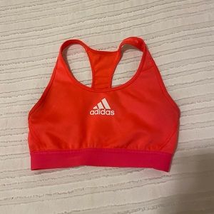Adidas bringer coral pink racer back sports bra